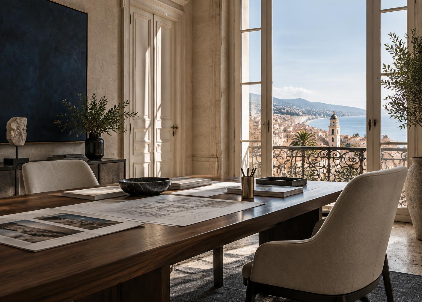 Salle de réunion professionnelle ouverte sur Nice